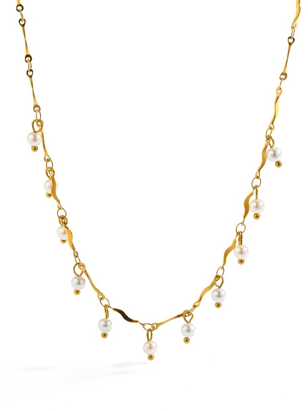 Gold Pearl Drop Women's Necklace